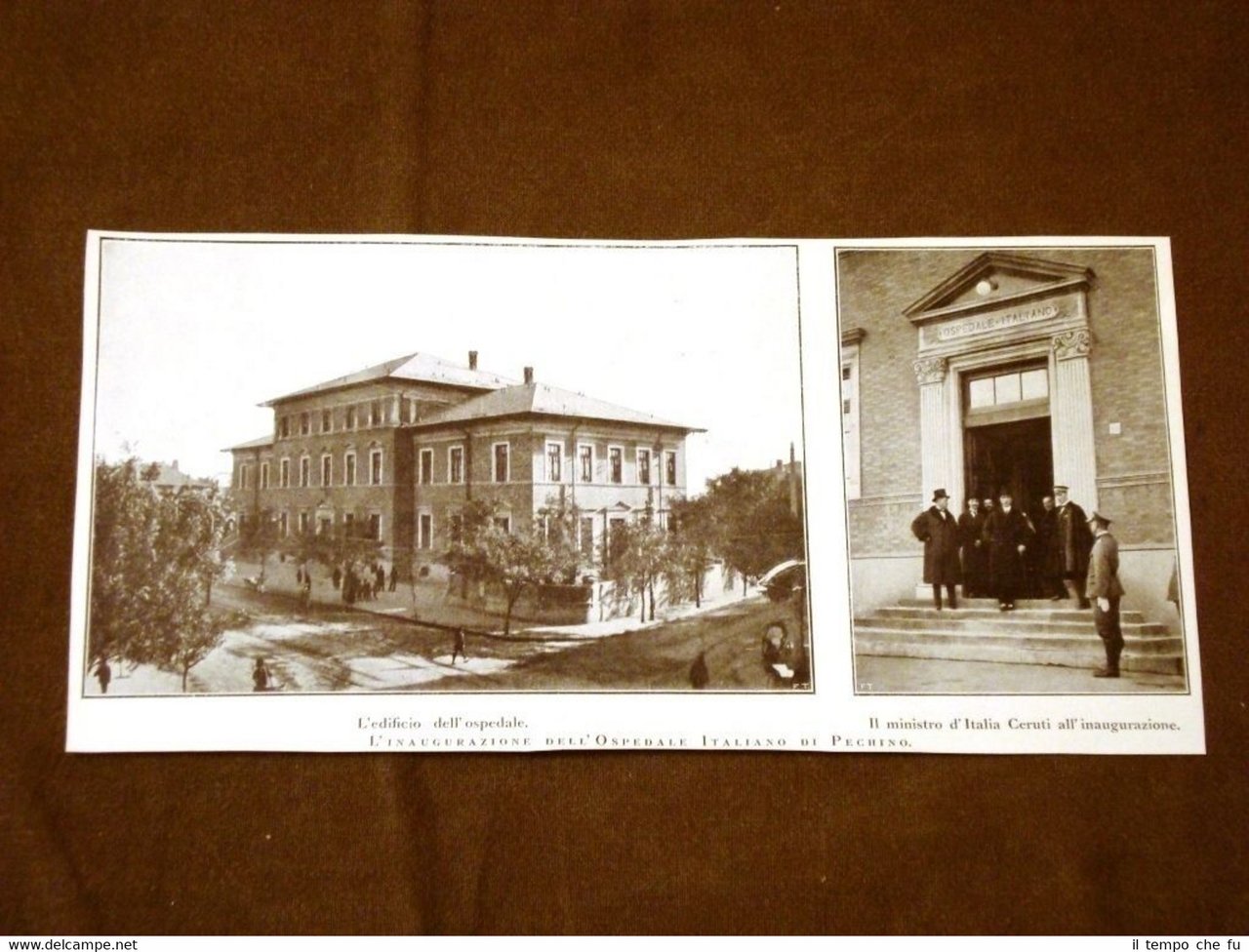 Pechino nel 1923 Inaugurazione dell'Ospedale italiano Ministro Cerruti Cina