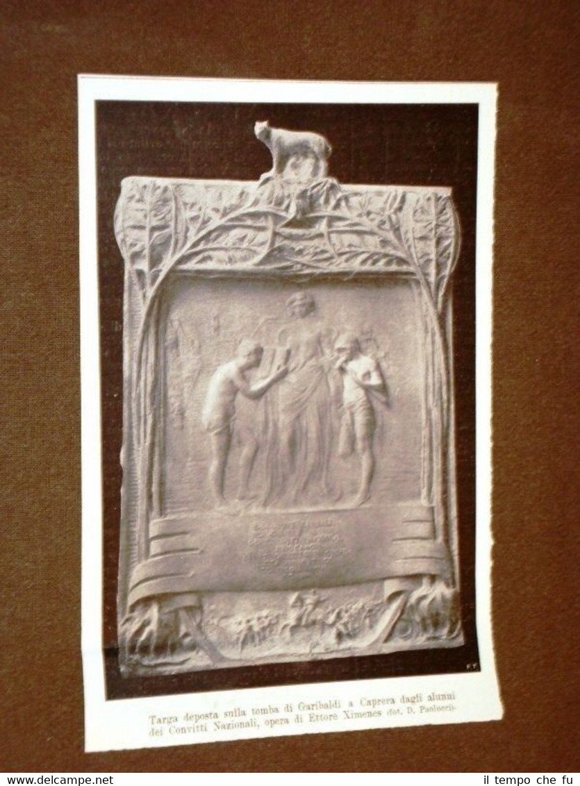 Per i 100 anni di Giuseppe Garibaldi Caprera Targa degli …