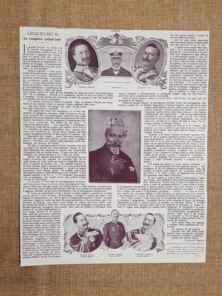 Per i 70 anni di Guglielmo II di Germania e … | Immagine principale