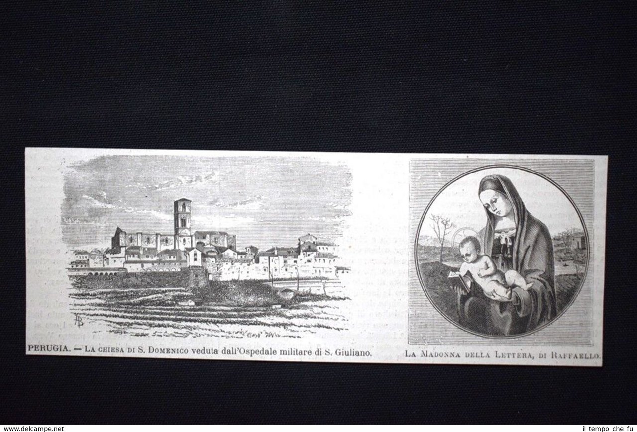 Perugia:Chiesa di S.Domenico - La Madonna, di Raffaello Incisione del … | Immagine principale