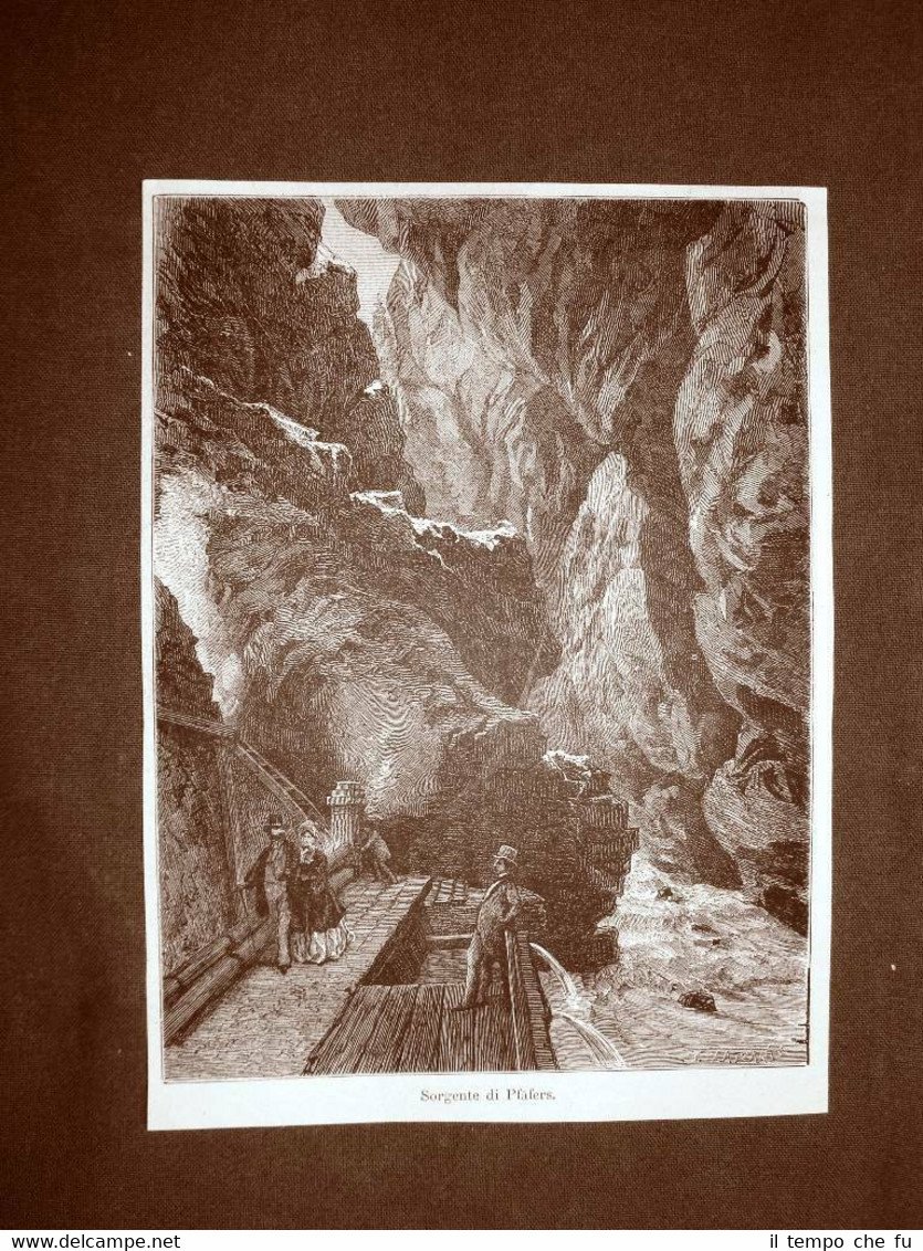 Pfafers nel 1863 Le sorgenti Svizzera