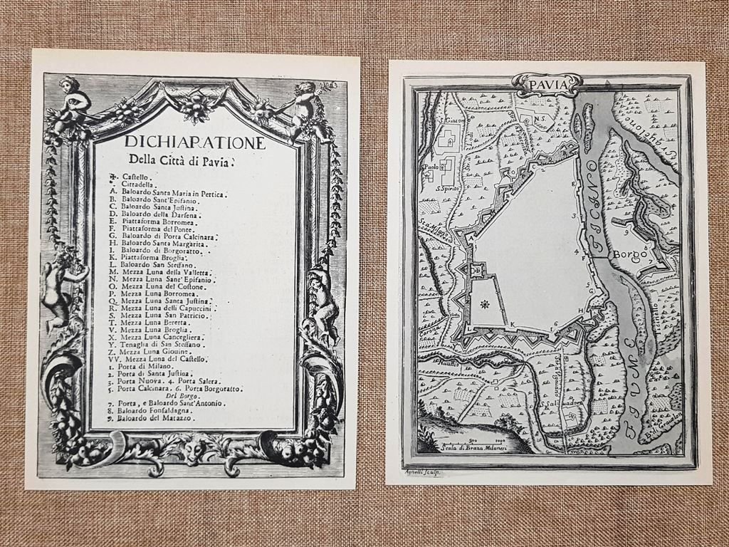 Pianta di Pavia Stato di Milano Battista Sesti Eugenio di … | Immagine principale