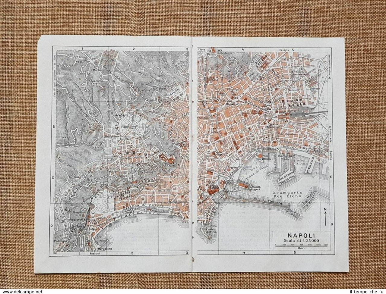 Pianta o piantina del 1940 La città di Napoli (2) …