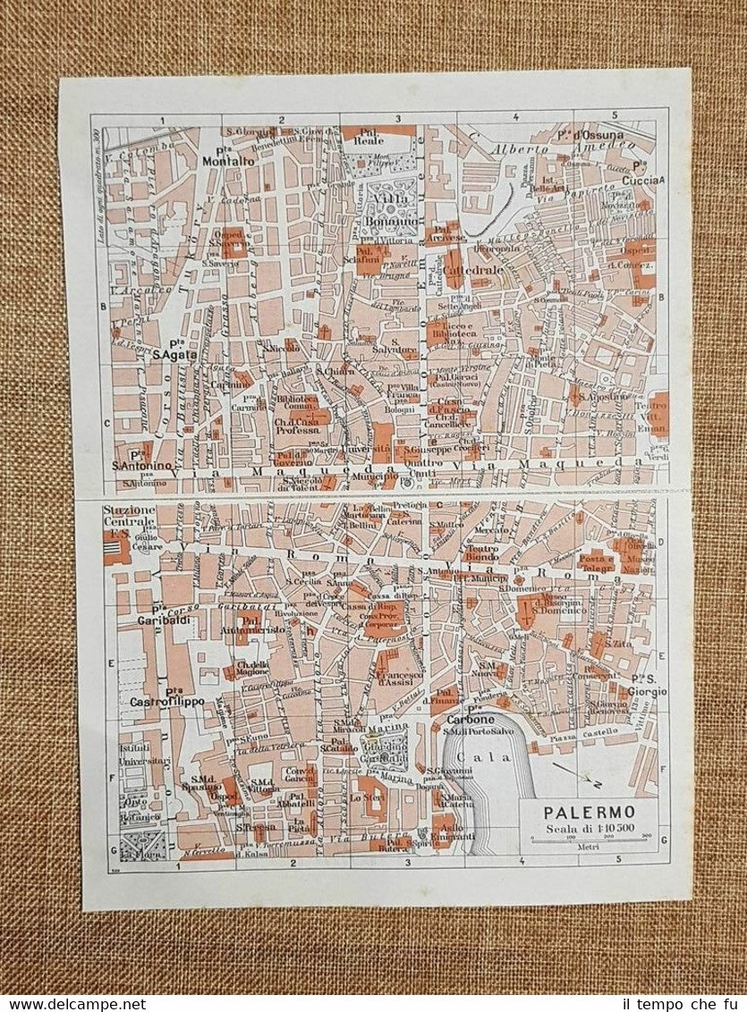 Pianta o piantina del 1940 La città di Palermo (2) …