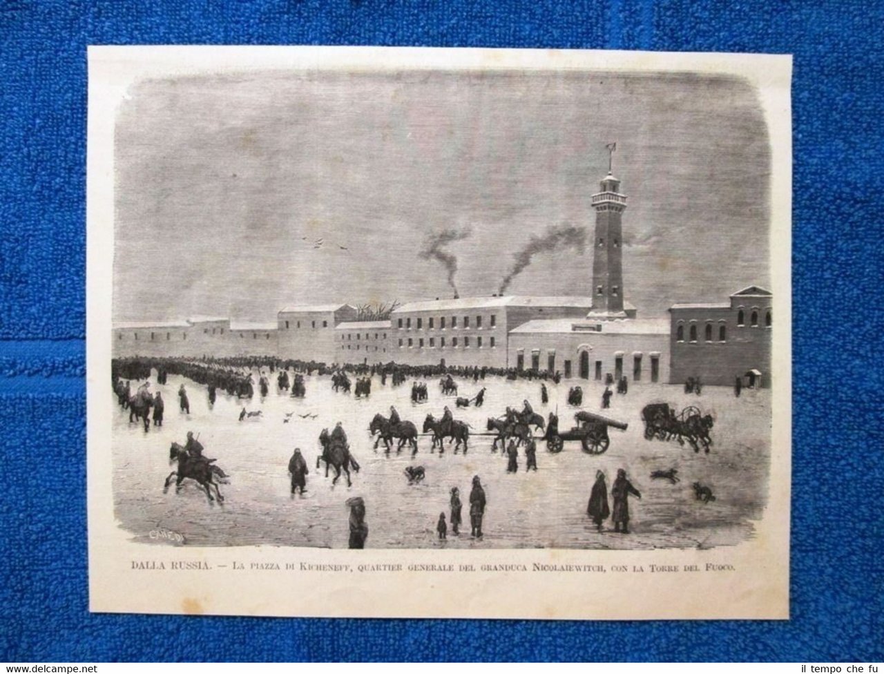 Piazza di Kicheneff, Russia 1877 - Quartier generale del granduca …
