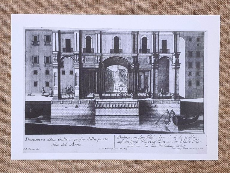 Piazza Santa?Croce Carnevale Firenze Werner?1735 Galleria Vecchio Arno Ristampa