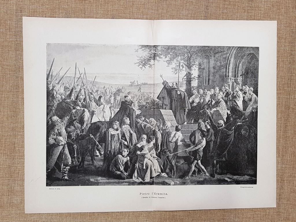 Pietro l'eremita Quadro di Gustave Vanaise Stampa del 1898 | Immagine principale