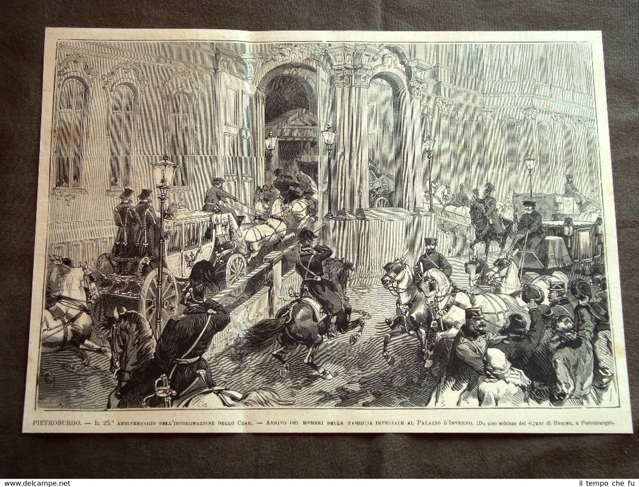 Pietroburgo nel 1880 Per 25° anniversario dell'incoronazione Zar Palazzo Russia