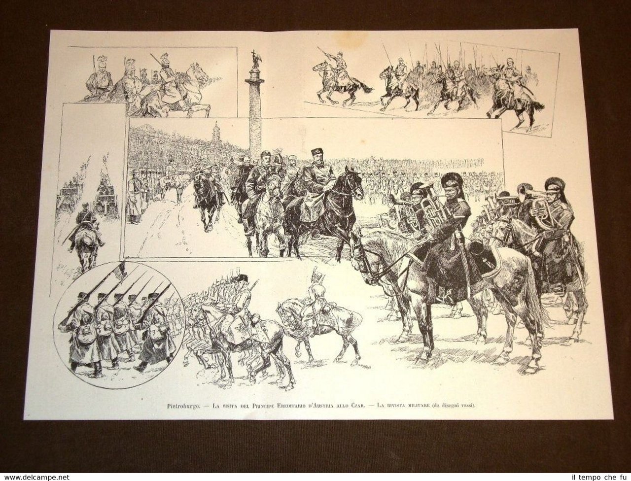 Pietroburgo nel 1891 Rivista militare del Principe ereditario d'Austria allo …