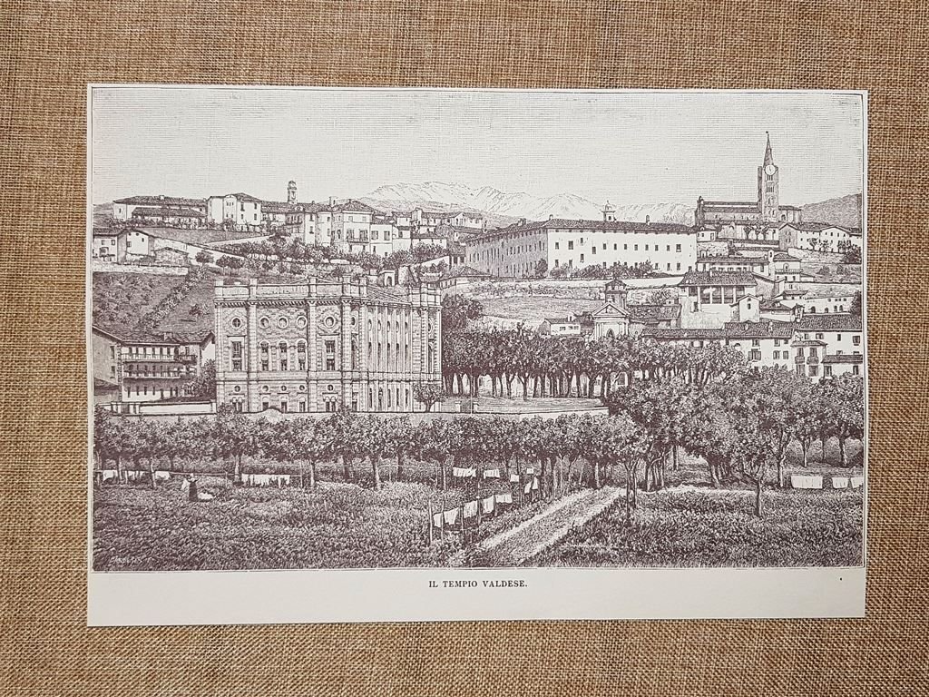Pinerolo nell'800 Il Tempio Valdese Torino Piemonte