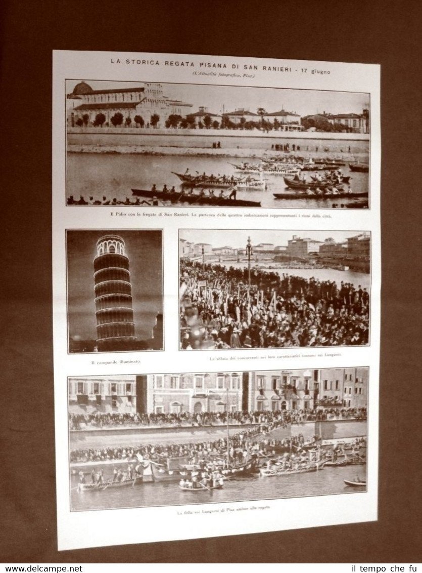 Pisa 17 giugno 1924 Regata di San Ranieri + Padova …