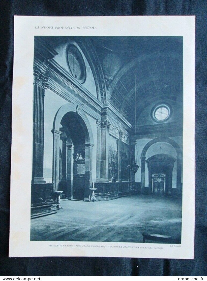Pistoia: Chiesa della Madonna dell'Umiltà + Battistero Stampa del 1927