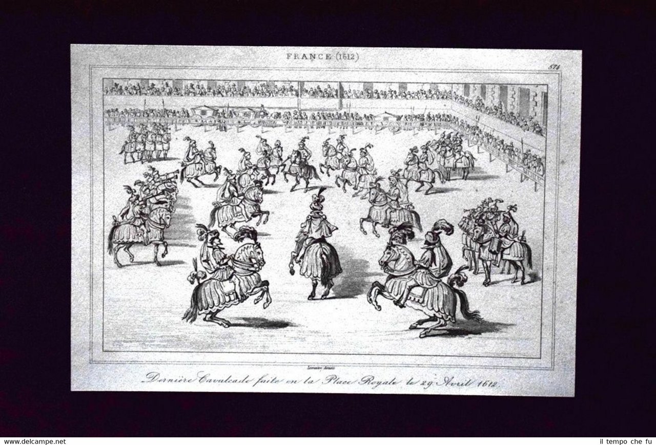 Place Royale, 29 avril 1612, France Incisione del 1850 L'Univers …