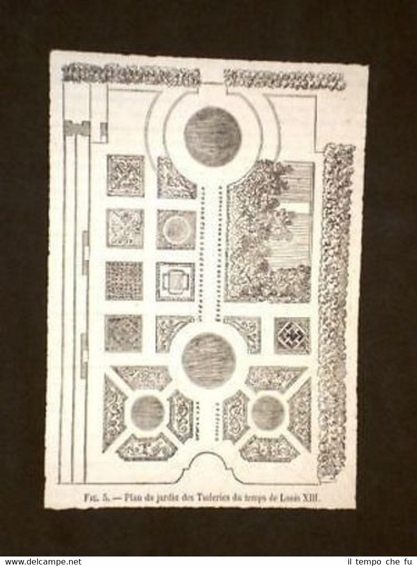 Plan du jardin des Tuileries du temps de Louis XIII …