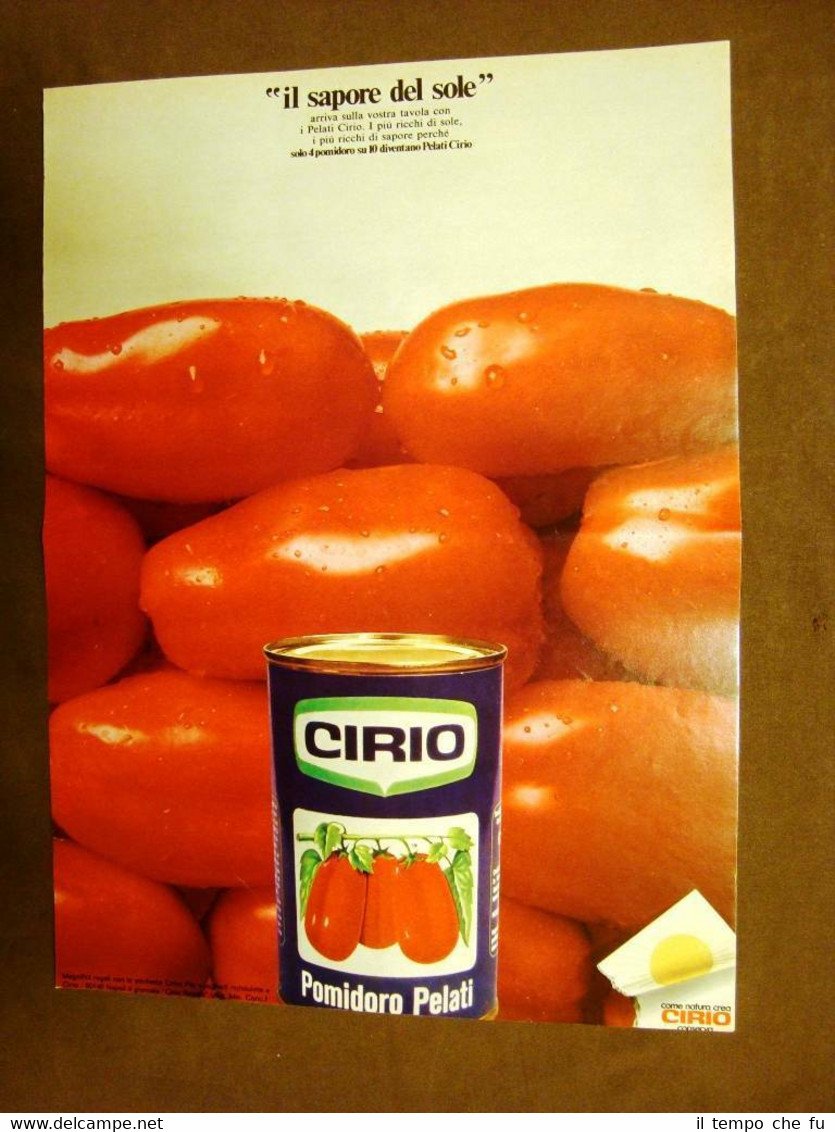 Pomidoro pelati Cirio Il Sapore del sole Pubblicità vintage anni …