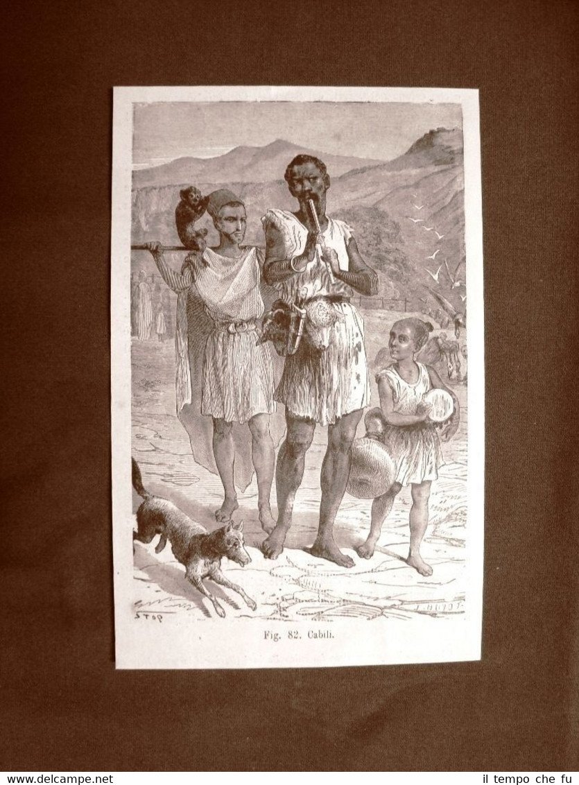 Popolazione della Cabilia nel 1883 Algeria Moda e costume | Immagine principale