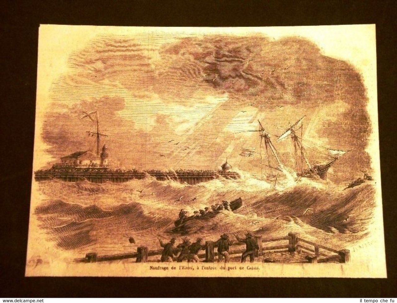 Porto di Calais nel 1858 Il naufragio dell'Excel