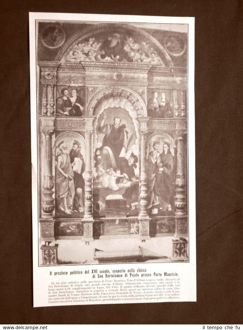 Porto Maurizio nel 1910 Polittico del XVI° sec. Chiesa San …