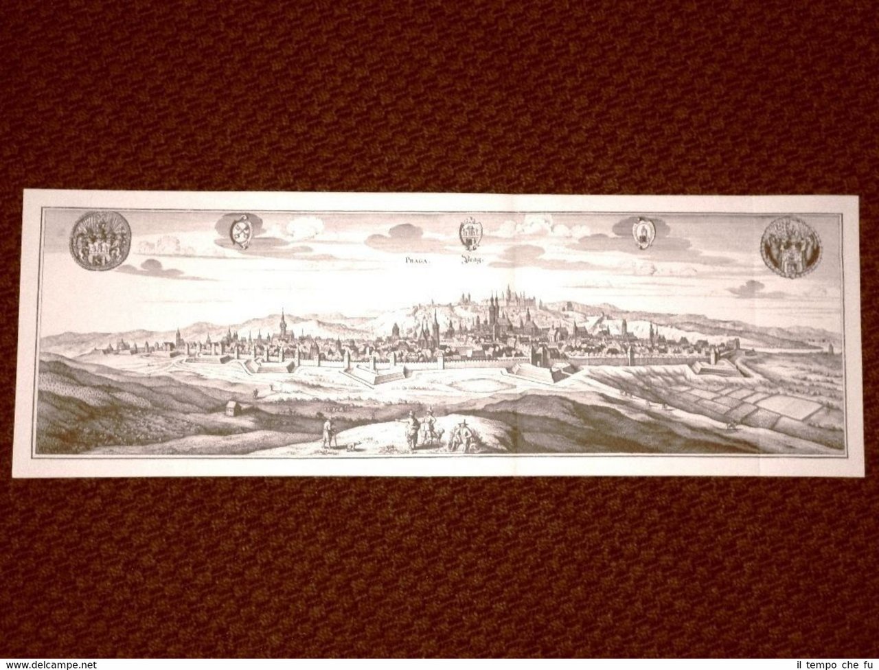 Praga Praha Prag Repubblica Ceca Incisione di Merian Matthäus del …