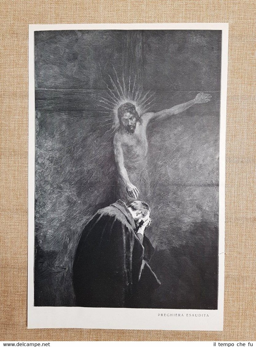 Preghiera esaudita Quadro di Autore da identificare Stampa del 1928