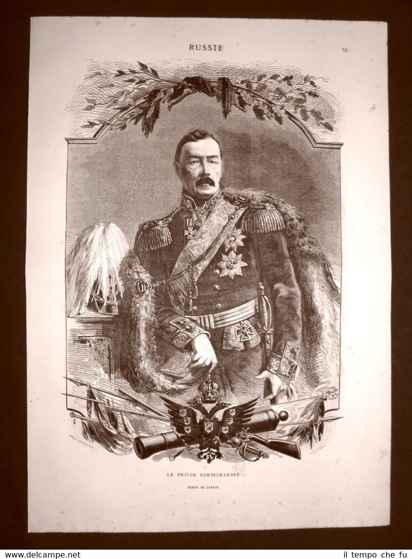 Principe Pyotr Dmitrievich Gorchakov e Esercito russo Russia Incisione del …
