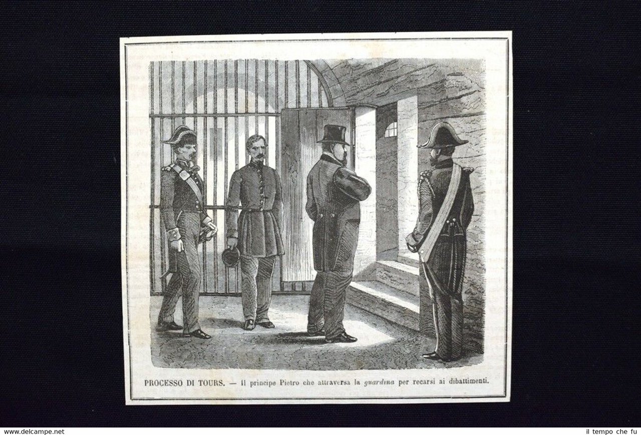 Processo di Tours, Principe Pietro Bonaparte Incisione del 1870