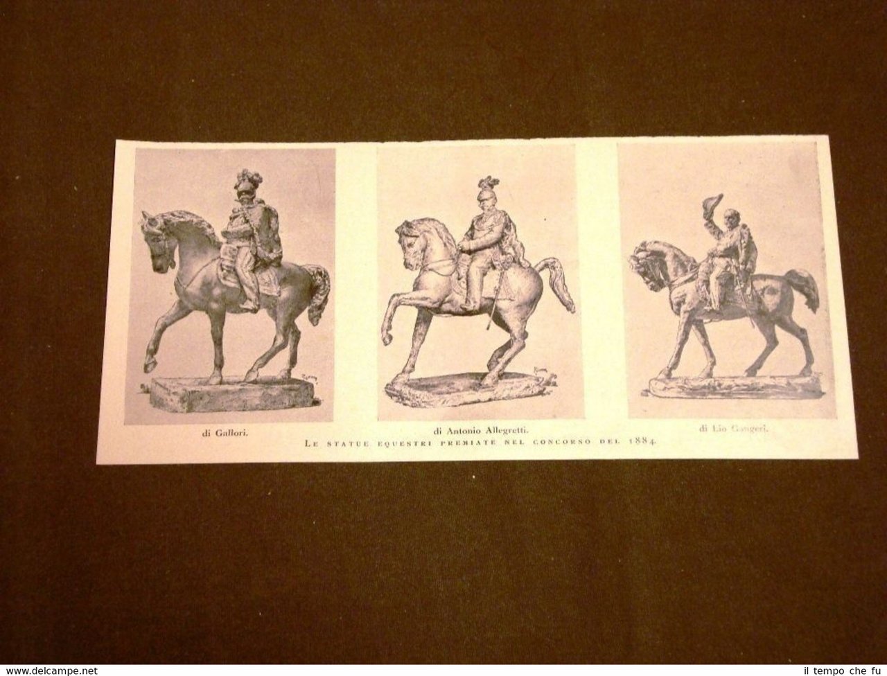 Progetto Monumento Vittorio Emanuele Concorso del 1884 Statue equestri premiate