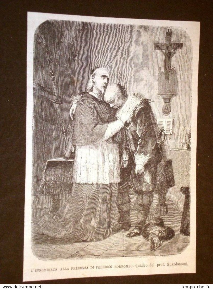 Promessi Sposi L'Innominato alla presenza di Federico Borromeo di Guardassoni