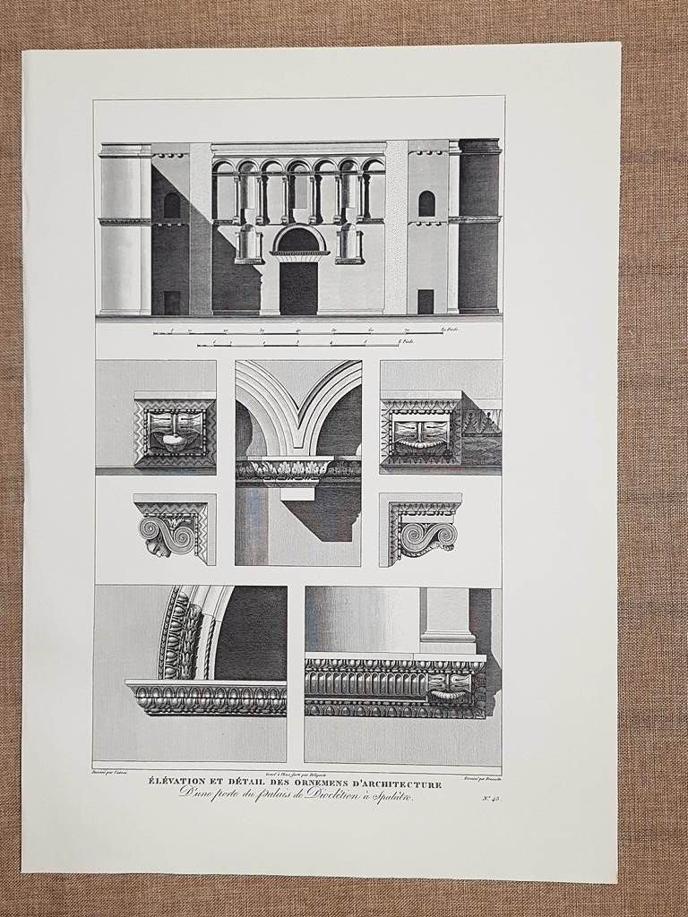 Prospetto ed ornamenti Tempio di Diocleziano Spalato Croazia Anno 1802 … | Immagine principale