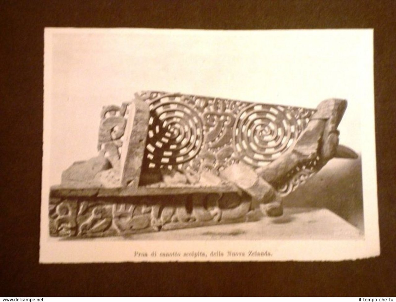 Prua di canotto scolpita Polinesia Nuova Zelanda | Immagine principale