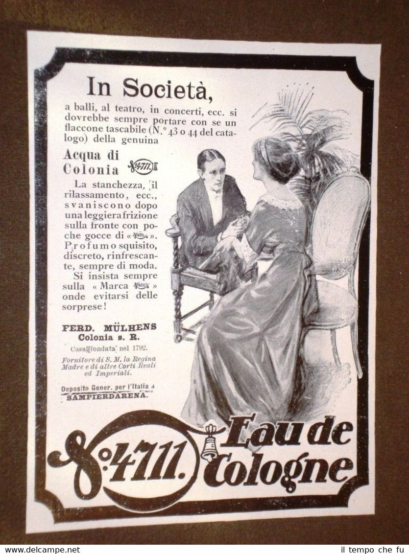 Pubblicità d'Epoca dei primi del 1900 L'Eau de cologne 4711 … | Immagine principale