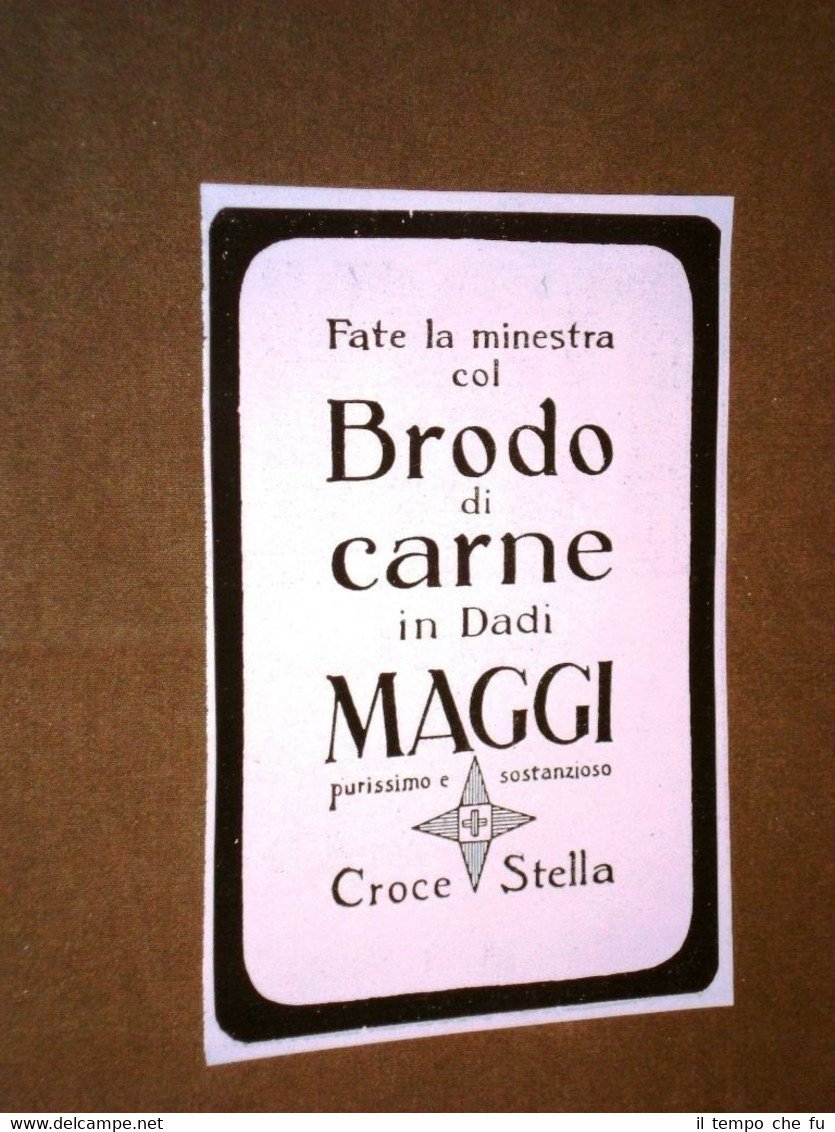 Pubblicità d'epoca dei primi del '900 Brodo di carne in …