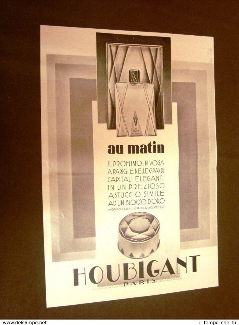 Pubblicità d'epoca dei primi del '900 Profumo Houbigant Paris