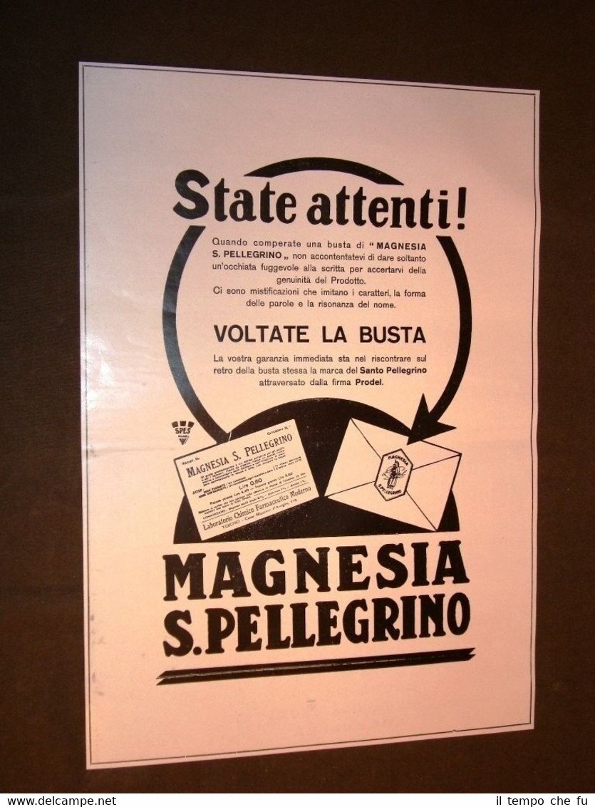 Pubblicità d'epoca Inizi '900 Magnesia San Pellegrino