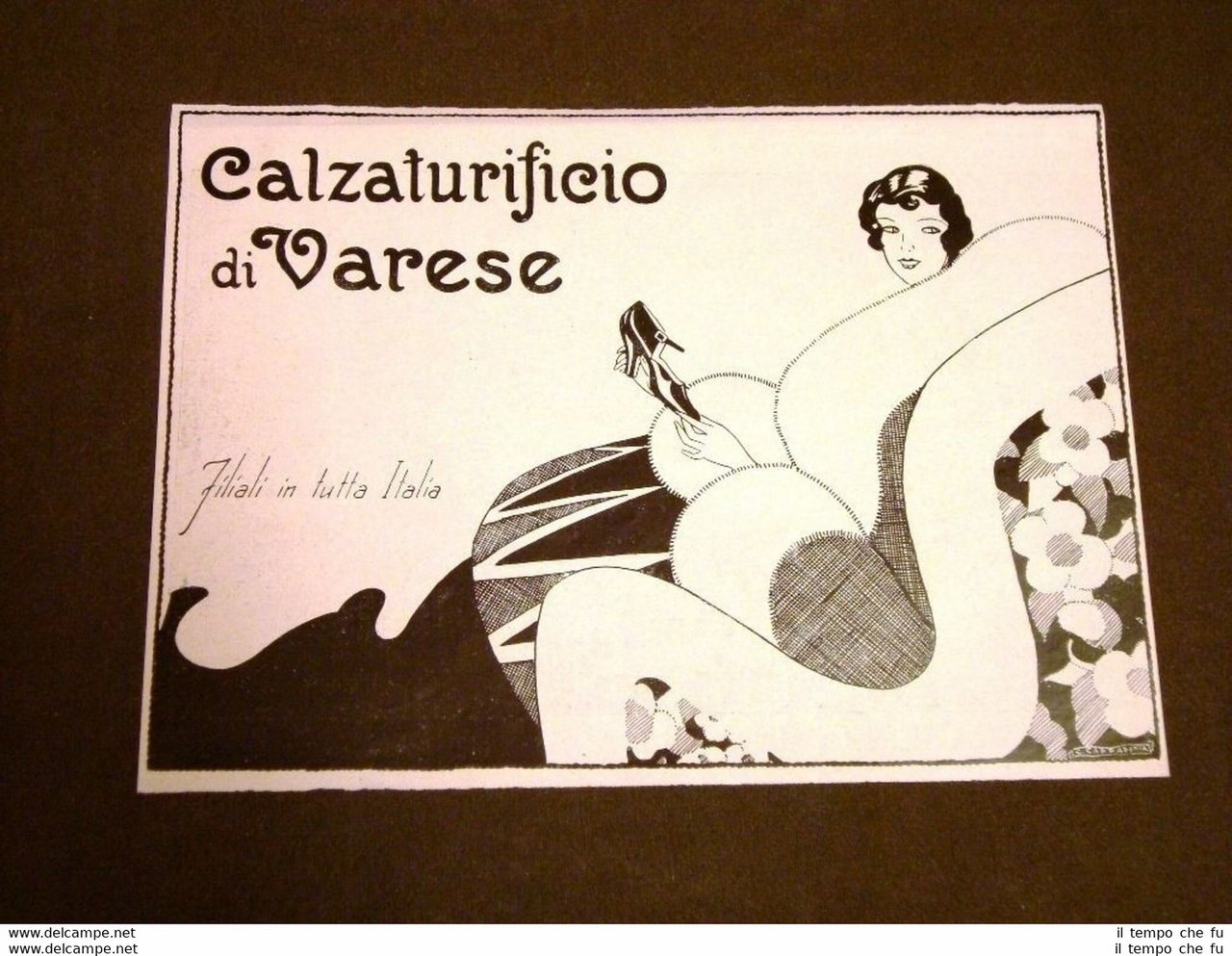 Pubblicità d'epoca per Collezionisti del 1928 Calzaturificio di Varese