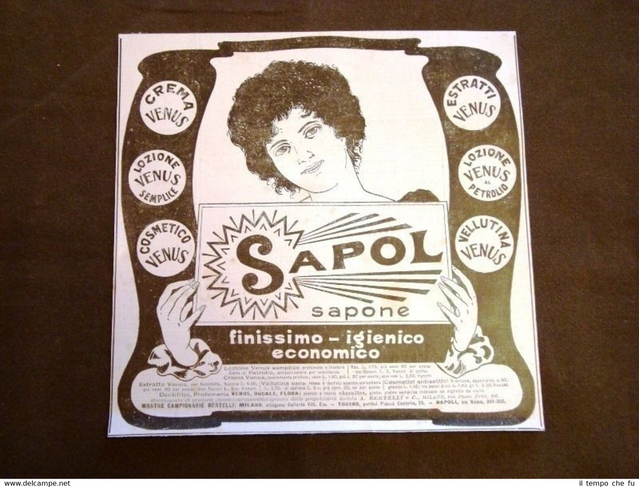 Pubblicità d'Epoca per Collezionisti Sapone Sapol