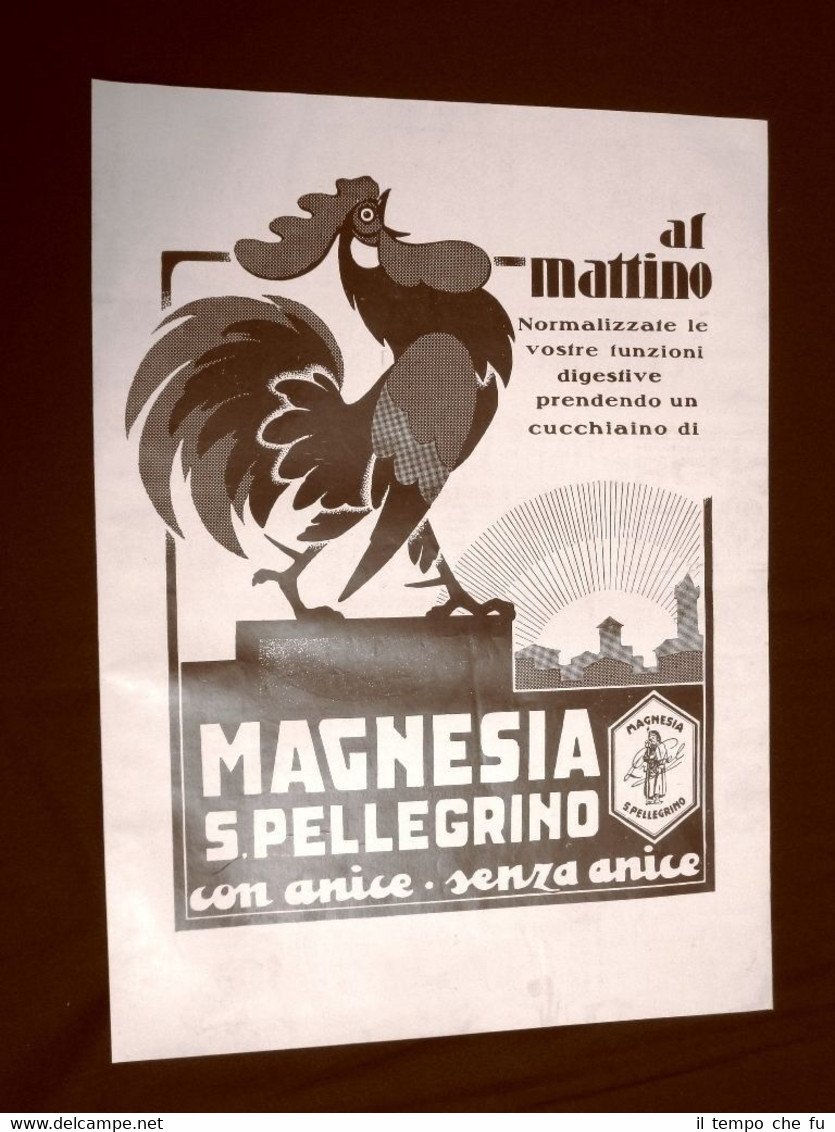 Pubblicità dei 1932 Magnesia San Pellegrino e Insetticida Flit