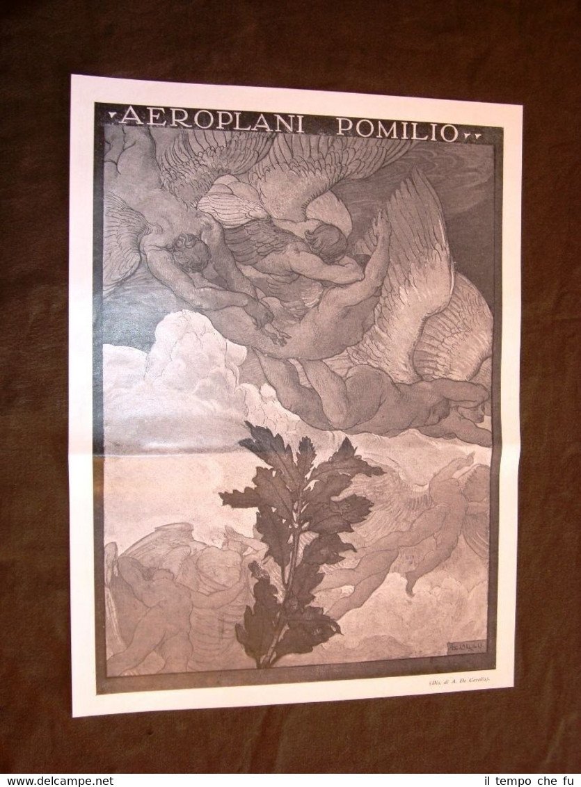 Pubblicità dei primi del '900 Aeroplani Pomilio Aviazione | Immagine principale