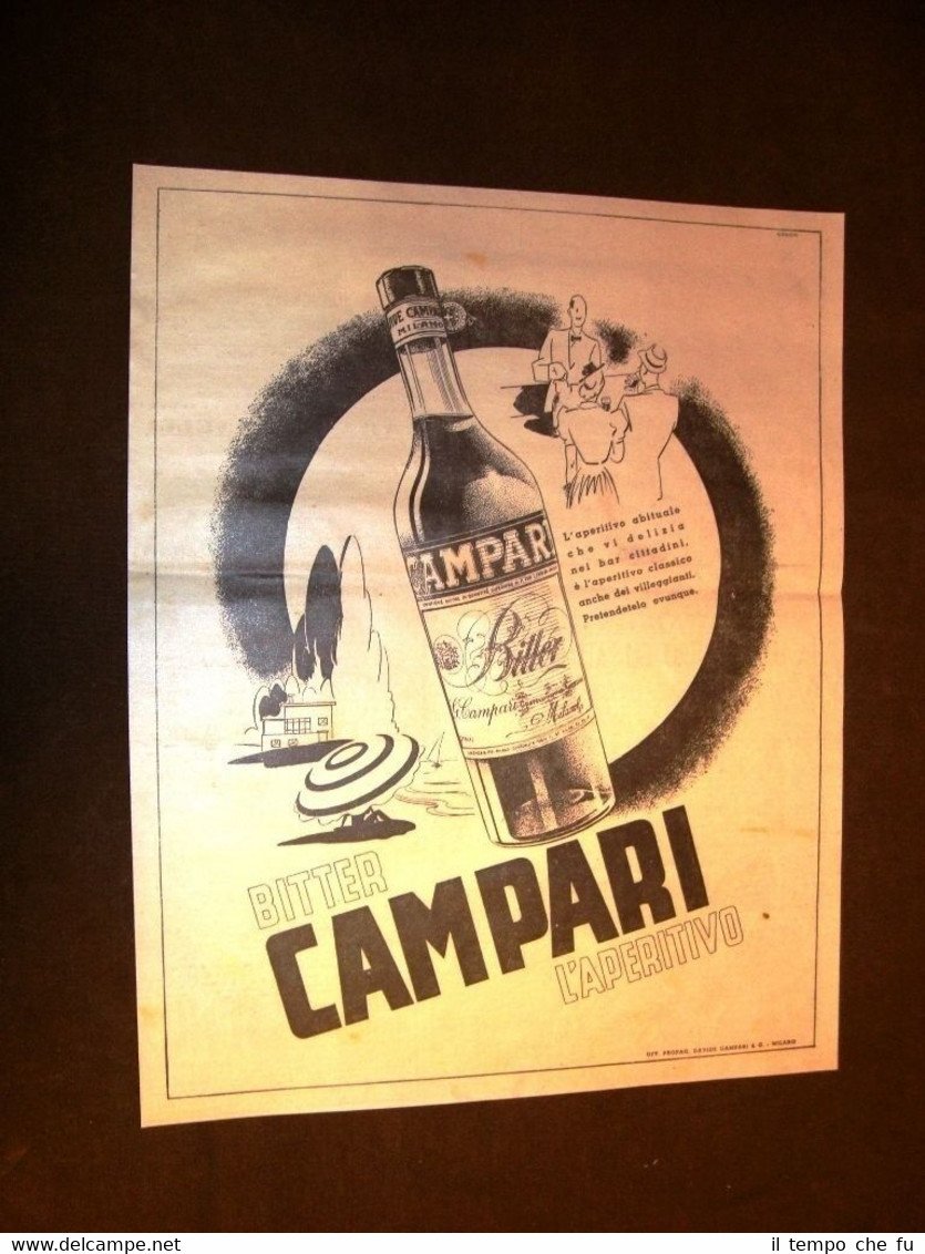 Pubblicità dei primi del '900 Aperitivo Bitter Campari