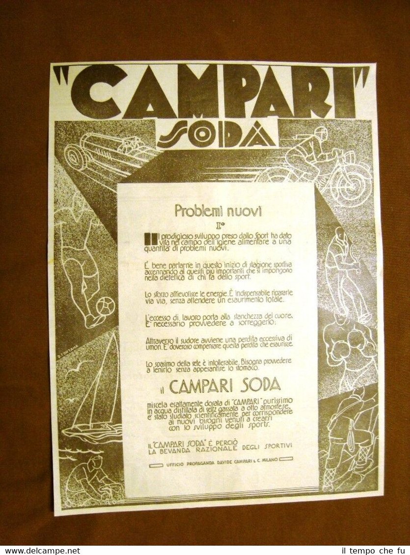 Pubblicità dei primi del '900 Campari Soda Problemi nuovi I° …