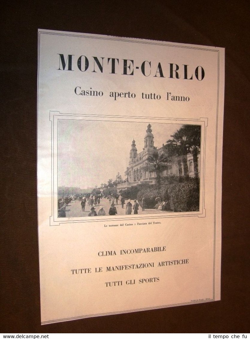 Pubblicità dei primi del 900 Casinò di Monte Carlo + …