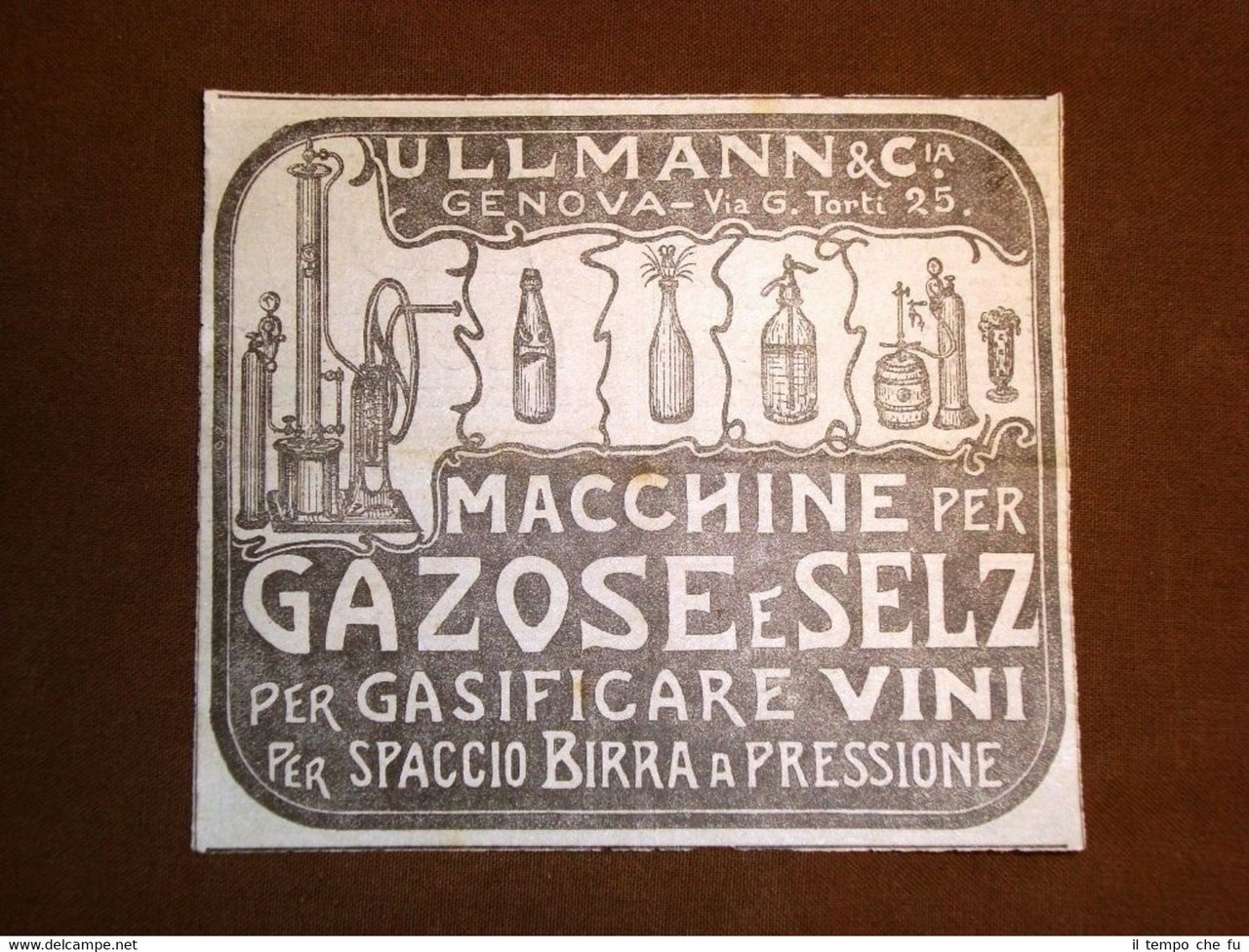Pubblicità dei primi del '900 Macchine per gazose e selz …