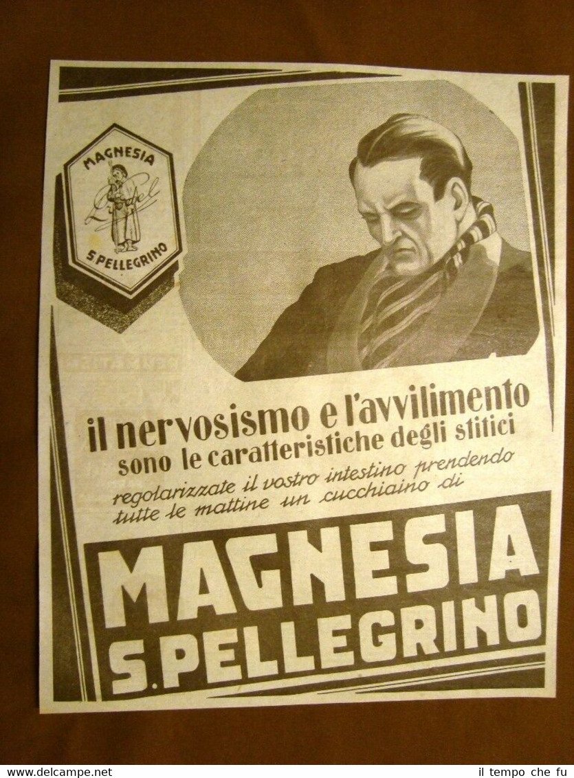 Pubblicità dei primi del '900 Magnesia San Pellegrino Avvilimento e …
