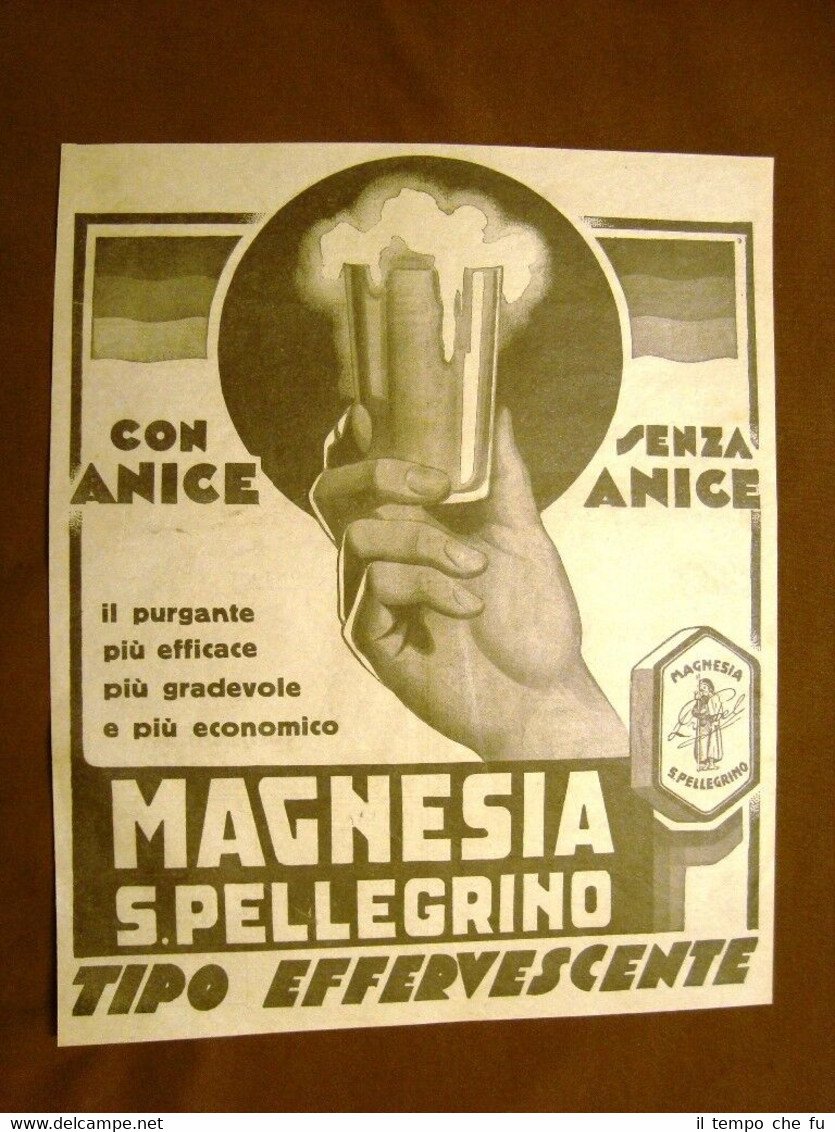 Pubblicità dei primi del '900 Magnesia San Pellegrino Effervescente