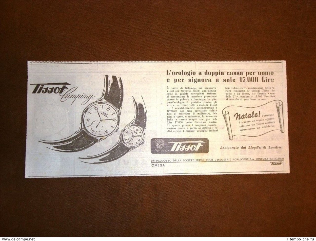 Pubblicità dei primi del '900 Orologio da polso Tissot Omega …