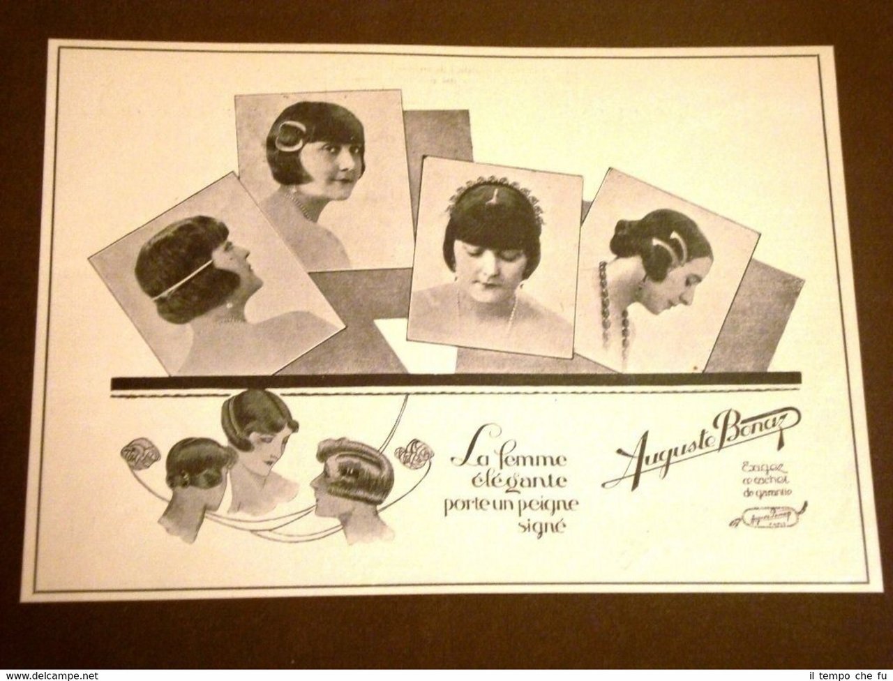 Pubblicità dei primi del '900 Peigne signé Auguste Bonaz | Immagine principale