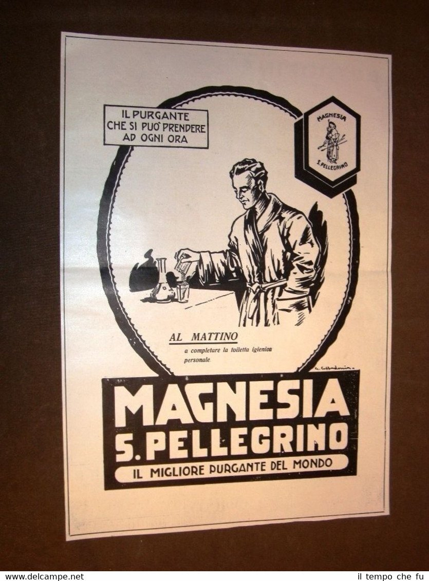 Pubblicità dei primi del '900 Purgante Magnesia San Pellegrino