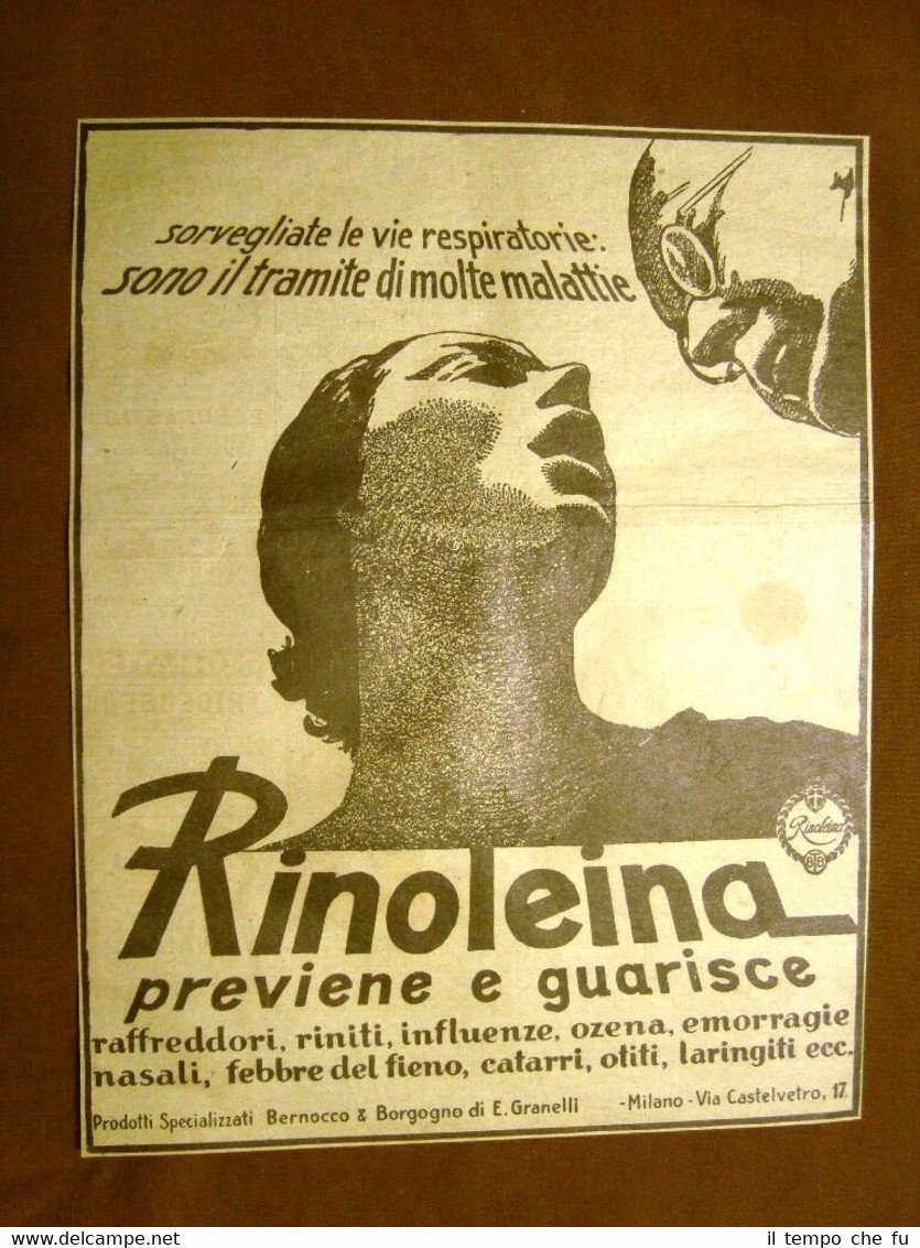 Pubblicità dei primi del '900 Rinoleina Bernocco & Borgogno di …