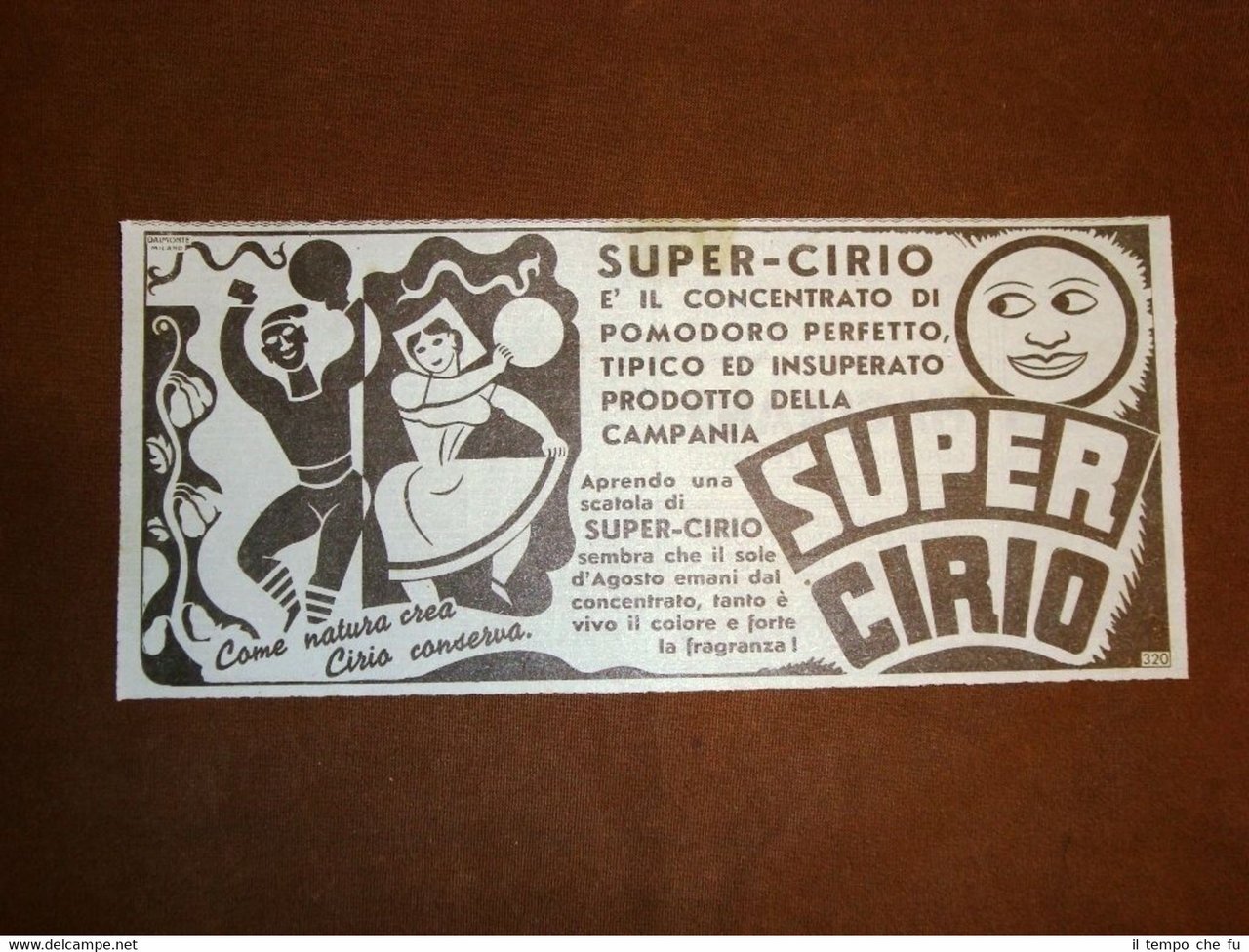 Pubblicità dei primi del '900 Super Cirio Concentrato di pomodoro