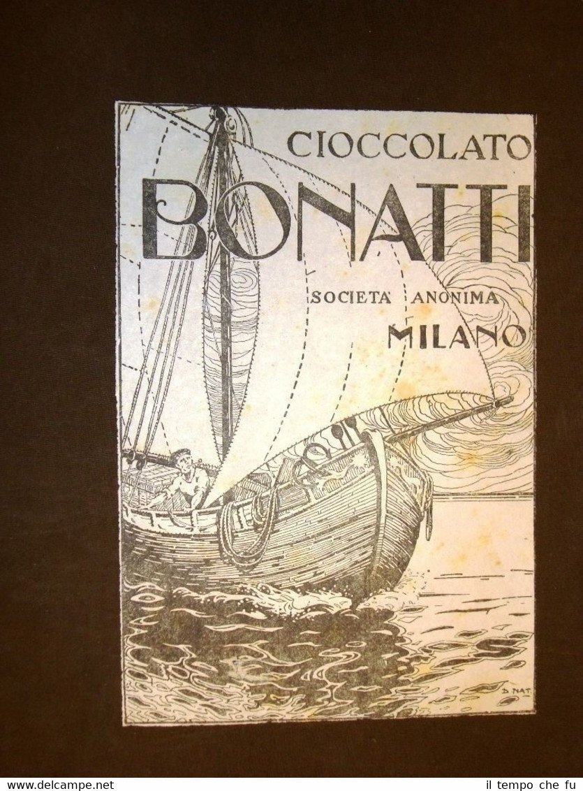 Pubblicità del 1907 Cioccolato Bonatti Società Anonima Milano